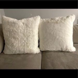(2) Z Gallerie Chinchilla Pillows